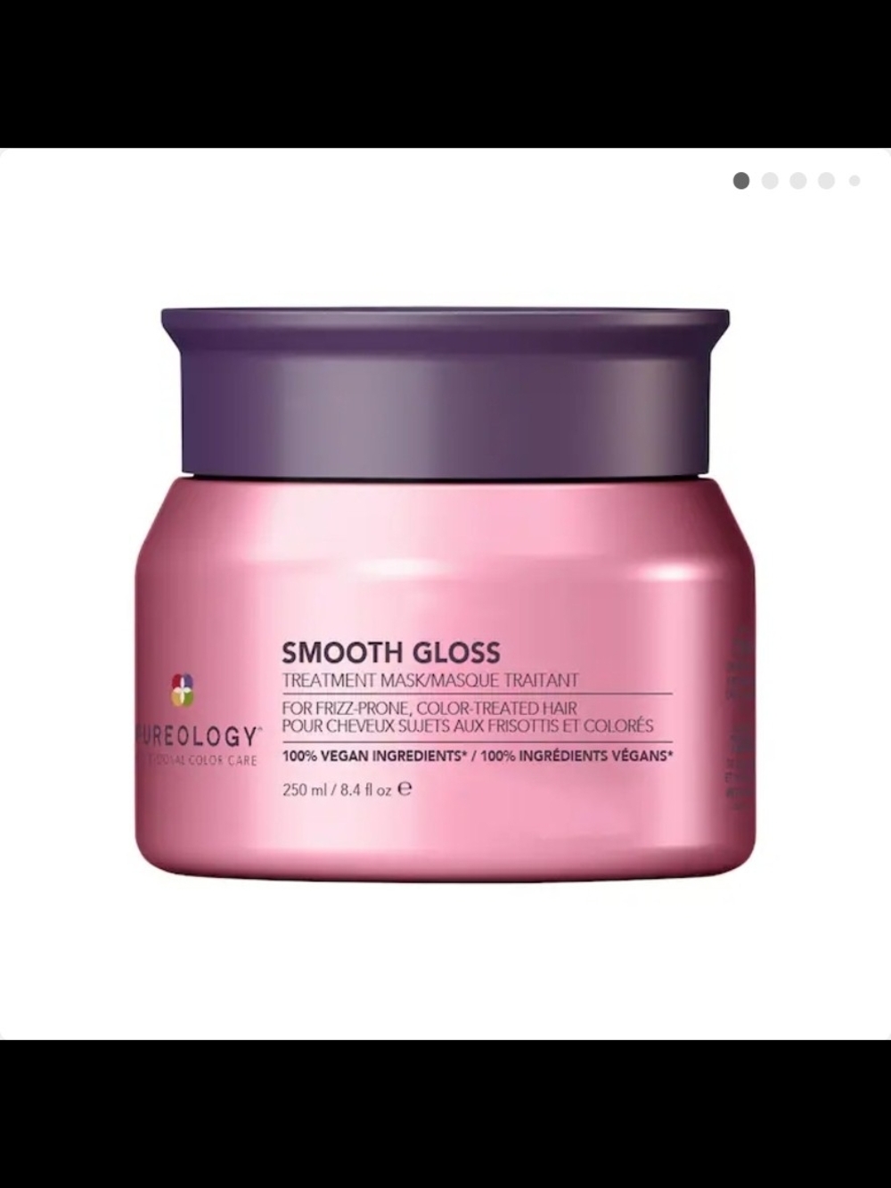 Pureology Smooth Care Color Treatment - Pink & Black Jar